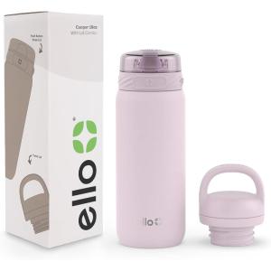 imageEllo Cooper 32oz Stainless Steel Water Bottle with 2 Lids Chug and Straw  Leak Proof  Double Walled and Vacuum Insulated  Built in Carry Loop  Dishwasher Safe  Bubblegum PinkCashmere Pink