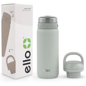 imageEllo Cooper 32oz Stainless Steel Water Bottle with 2 Lids Chug and Straw  Leak Proof  Double Walled and Vacuum Insulated  Built in Carry Loop  Dishwasher Safe  Bubblegum PinkSage
