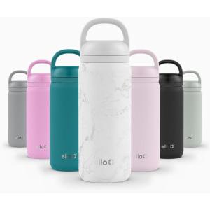 imageEllo Cooper Twist 32oz Stainless Steel Water Bottle with Chug Lid  Leak Proof  Double Walled and Vacuum Insulated  Built in Carry Loop  Dishwasher Safe  Cashmere PinkWhite Marble