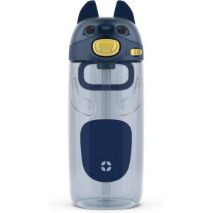 imageEllo Ellies 16oz Plastic Kids Water Bottle with Straw and Builtin Carrying Handle and LeakProof Locking Lid for School backpack Lunchbox and Outdoor SportsDog