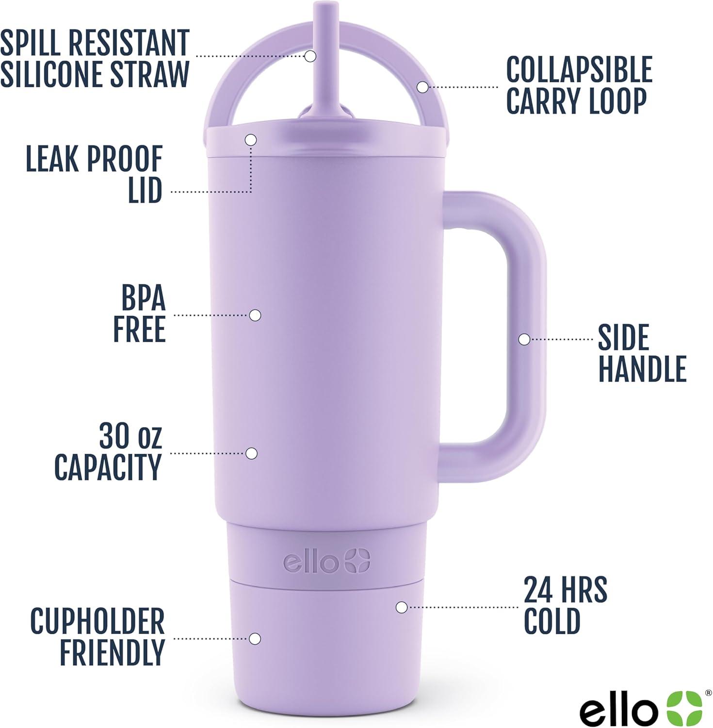 KISSKIND 40 Oz Tumbler With Handle And Straw Lid Leak...