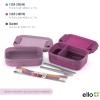imageEllo 2Pack Lunch Stack Plastic Food Storage Container Bento Box with Airtight LeakProof Locking Plastic Lids and Silicone Base BPAFree Freezer Microwave and Dishwasher SafeRaspberry