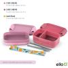 imageEllo 2Pack Lunch Stack Plastic Food Storage Container Bento Box with Airtight LeakProof Locking Plastic Lids and Silicone Base BPAFree Freezer Microwave and Dishwasher SafeGuava