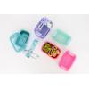 imageEllo 2Pack Lunch Stack Plastic Food Storage Container Bento Box with Airtight LeakProof Locking Plastic Lids and Silicone Base BPAFree Freezer Microwave and Dishwasher SafeGuava