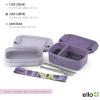 imageEllo 2Pack Lunch Stack Plastic Food Storage Container Bento Box with Airtight LeakProof Locking Plastic Lids and Silicone Base BPAFree Freezer Microwave and Dishwasher SafeWisteria