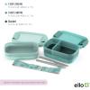 imageEllo 2Pack Lunch Stack Plastic Food Storage Container Bento Box with Airtight LeakProof Locking Plastic Lids and Silicone Base BPAFree Freezer Microwave and Dishwasher SafeMint Chip