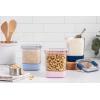 imageEllo Airtight Food Storage Plastic Canisters with NonSlip Base Locking Lids and Labels for Kitchen and Pantry Organization Perfect for Sugar Cereal Pasta  Set of 5 Mixed Set  Garden Goals3PC 66 Cup