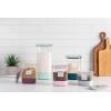 imageEllo Airtight Food Storage Plastic Canisters with NonSlip Base Locking Lids and Labels for Kitchen and Pantry Organization Perfect for Sugar Cereal Pasta  Set of 5 Mixed Set  Garden Goals5PC MixedSet