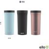 imageEllo Arabica 14oz Vacuum Insulated Stainless Steel Powder Coat Coffee Travel Mug with LeakProof Slider Lid Keeps Hot for 5 Hours Perfect for Coffee or Tea BPAFree TumblerRosegold
