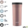 imageEllo Arabica 14oz Vacuum Insulated Stainless Steel Powder Coat Coffee Travel Mug with LeakProof Slider Lid Keeps Hot for 5 Hours Perfect for Coffee or Tea BPAFree TumblerRosegold