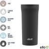 imageEllo Arabica 14oz Vacuum Insulated Stainless Steel Powder Coat Coffee Travel Mug with LeakProof Slider Lid Keeps Hot for 5 Hours Perfect for Coffee or Tea BPAFree TumblerBlack
