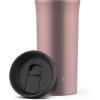 imageEllo Arabica 14oz Vacuum Insulated Stainless Steel Powder Coat Coffee Travel Mug with LeakProof Slider Lid Keeps Hot for 5 Hours Perfect for Coffee or Tea BPAFree TumblerRosegold