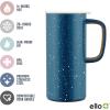imageEllo Campy Vacuum Insulated Travel Mug with LeakProof Slider Lid and Comfy Carry Handle Perfect for Coffee or Tea BPA Free Avalon Sea 18ozAvalon Sea