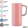 imageEllo Campy Vacuum Insulated Travel Mug with LeakProof Slider Lid and Comfy Carry Handle Perfect for Coffee or Tea BPA Free Avalon Sea 18ozGeorgia Peach