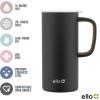 imageEllo Campy Vacuum Insulated Travel Mug with LeakProof Slider Lid and Comfy Carry Handle Perfect for Coffee or Tea BPA Free Avalon Sea 18ozMatte Black