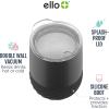 imageEllo Clink 12oz Vacuum Insulated Stainless Steel Wine Tumbler with Builtin Silicone Protection Coaster Stemless Wine Cup Coffee Tea Champaign Cocktail GraphiteGraphite