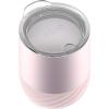 imageEllo Clink 12oz Vacuum Insulated Stainless Steel Wine Tumbler with Builtin Silicone Protection Coaster Stemless Wine Cup Coffee Tea Champaign Cocktail GraphitePink Satin