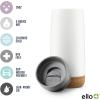 imageEllo Cole Vacuum Insulated Stainless Steel Water Bottle with Slider Lid 16 oz GreyGray