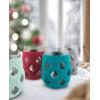 imageEllo Cru 17oz Stemless Wine Glass Set with Protective Silicone Sleeves Dishwasher Safe Cocktail Glass Pack Perfect for Summer Patios and Parties Festive Fun Holiday Gift for Women Men Her HimHoliday Jewels