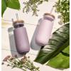 imageEllo Devon 18oz Glass Tumbler with Straw Friction Fit Bamboo Wood Lid and Silicone Sleeve  Perfect for Iced Coffee Tea Matcha and SmoothiesRose