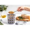 imageEllo Duraglass Meal Prep Container Glass Food Storage Container with Silicone Sleeve and Airtight BPAFree Plastic Lid Dishwasher Microwave and Freezer Safe3 Cup Grey