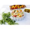 imageEllo Duraglass Meal Prep Container Glass Food Storage Container with Silicone Sleeve and Airtight BPAFree Plastic Lid Dishwasher Microwave and Freezer Safe4 Cup Halogen Blue
