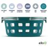 imageEllo Duraglass Meal Prep Container Glass Food Storage Container with Silicone Sleeve and Airtight BPAFree Plastic Lid Dishwasher Microwave and Freezer Safe7 Cup Teal