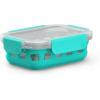 imageEllo Duraglass Meal Prep Container Glass Food Storage Container with Silicone Sleeve and Airtight BPAFree Plastic Lid Dishwasher Microwave and Freezer Safe175 Cup Aquaviva