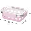 imageEllo Duraglass Meal Prep Container Glass Food Storage Container with Silicone Sleeve and Airtight BPAFree Plastic Lid Dishwasher Microwave and Freezer Safe175 Cup Pink Cashmere