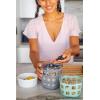 imageEllo Duraglass Meal Prep Container Glass Food Storage Container with Silicone Sleeve and Airtight BPAFree Plastic Lid Dishwasher Microwave and Freezer Safe3 Cup Grey