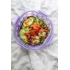 imageEllo Duraglass Meal Prep Lunch Bowl Container 5 cup Glass Food Storage Container with Silicone Sleeve and Airtight BPAFree Plastic Lid Dishwasher Microwave and Freezer SafeLilac