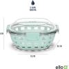 imageEllo Duraglass Meal Prep Lunch Bowl Container 5 cup Glass Food Storage Container with Silicone Sleeve and Airtight BPAFree Plastic Lid Dishwasher Microwave and Freezer SafeYucca