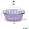 imageEllo Duraglass Meal Prep Lunch Bowl Container 5 cup Glass Food Storage Container with Silicone Sleeve and Airtight BPAFree Plastic Lid Dishwasher Microwave and Freezer SafeLilac