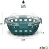 imageEllo Duraglass Meal Prep Lunch Bowl Container 5 cup Glass Food Storage Container with Silicone Sleeve and Airtight BPAFree Plastic Lid Dishwasher Microwave and Freezer SafeWatercress