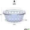 imageEllo Duraglass Meal Prep Lunch Bowl Container 5 cup Glass Food Storage Container with Silicone Sleeve and Airtight BPAFree Plastic Lid Dishwasher Microwave and Freezer SafeHalogen Blue