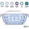imageEllo Duraglass Meal Prep Lunch Bowl Container 5 cup Glass Food Storage Container with Silicone Sleeve and Airtight BPAFree Plastic Lid Dishwasher Microwave and Freezer SafeHalogen Blue