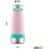 imageEllo Emma 14oz Vacuum Insulated Stainless Steel Kids Water Bottle with Straw and Builtin Carrying Handle and LeakProof Locking Lid for School Backpack Lunchbox and Outdoor SportsCotton Candy