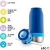 imageEllo Emma 14oz Vacuum Insulated Stainless Steel Kids Water Bottle with Straw and Builtin Carrying Handle and LeakProof Locking Lid for School Backpack Lunchbox and Outdoor SportsTouchdown Blue