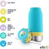 imageEllo Emma 14oz Vacuum Insulated Stainless Steel Kids Water Bottle with Straw and Builtin Carrying Handle and LeakProof Locking Lid for School Backpack Lunchbox and Outdoor SportsSky