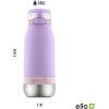 imageEllo Emma 14oz Vacuum Insulated Stainless Steel Kids Water Bottle with Straw and Builtin Carrying Handle and LeakProof Locking Lid for School Backpack Lunchbox and Outdoor SportsLilacCashmere Pink