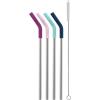 imageEllo Impact Reusable Stainless Steel Straws with Cleaning Brush 4 Piece June Breeze4 Piece