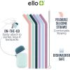 imageEllo Impact Silicone Fold ampamp Store Straws with Carry CaseSpring Floral