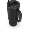 imageEllo Port 40oz Tumbler with Carry Loop ampamp Integrated Handle Vacuum Insulated Stainless Steel Reusable Water Bottle Travel Mug with Leak Proof Lid ampamp Straw Perfect for Iced Coffee ampamp Tea SageBlack