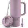 imageEllo Port 40oz Tumbler with Carry Loop ampamp Integrated Handle Vacuum Insulated Stainless Steel Reusable Water Bottle Travel Mug with Leak Proof Lid ampamp Straw Perfect for Iced Coffee ampamp Tea SageMauve