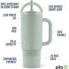 imageEllo Port 40oz Tumbler with Carry Loop ampamp Integrated Handle Vacuum Insulated Stainless Steel Reusable Water Bottle Travel Mug with Leak Proof Lid ampamp Straw Perfect for Iced Coffee ampamp Tea SageSage