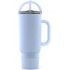 imageEllo Port 40oz Tumbler with Carry Loop ampamp Integrated Handle Vacuum Insulated Stainless Steel Reusable Water Bottle Travel Mug with Leak Proof Lid ampamp Straw Perfect for Iced Coffee ampamp Tea SageHalogen Blue