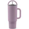 imageEllo Port 40oz Tumbler with Carry Loop ampamp Integrated Handle Vacuum Insulated Stainless Steel Reusable Water Bottle Travel Mug with Leak Proof Lid ampamp Straw Perfect for Iced Coffee ampamp Tea SageMauve