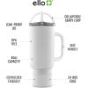 imageEllo Port 40oz Tumbler with Carry Loop ampamp Integrated Handle Vacuum Insulated Stainless Steel Reusable Water Bottle Travel Mug with Leak Proof Lid ampamp Straw Perfect for Iced Coffee ampamp Tea SageWhite