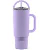 imageEllo Port 40oz Tumbler with Carry Loop ampamp Integrated Handle Vacuum Insulated Stainless Steel Reusable Water Bottle Travel Mug with Leak Proof Lid ampamp Straw Perfect for Iced Coffee ampamp Tea SageLilac