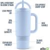 imageEllo Port 40oz Tumbler with Carry Loop ampamp Integrated Handle Vacuum Insulated Stainless Steel Reusable Water Bottle Travel Mug with Leak Proof Lid ampamp Straw Perfect for Iced Coffee ampamp Tea SageHalogen Blue